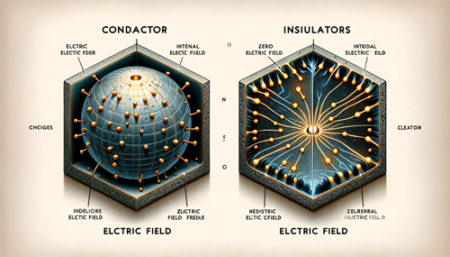 ガウスの法則：導体と絶縁体内の電場